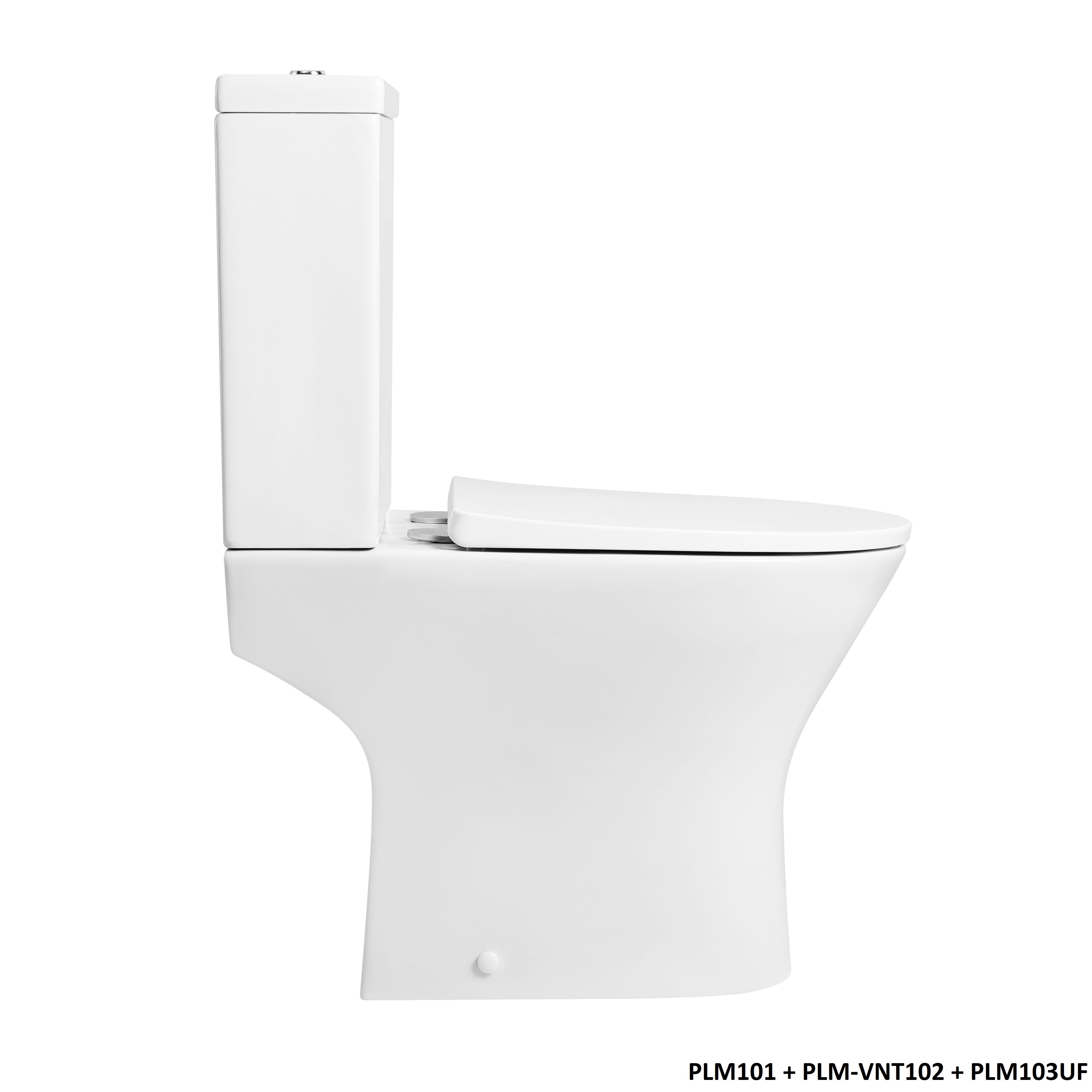 Palma Close Coupled Toilet with Cistern & Soft Close Seat Options - White