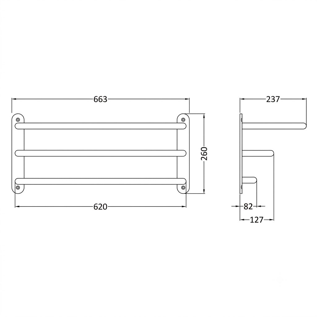 Blaze 3 Tier Towel Rack - Chrome