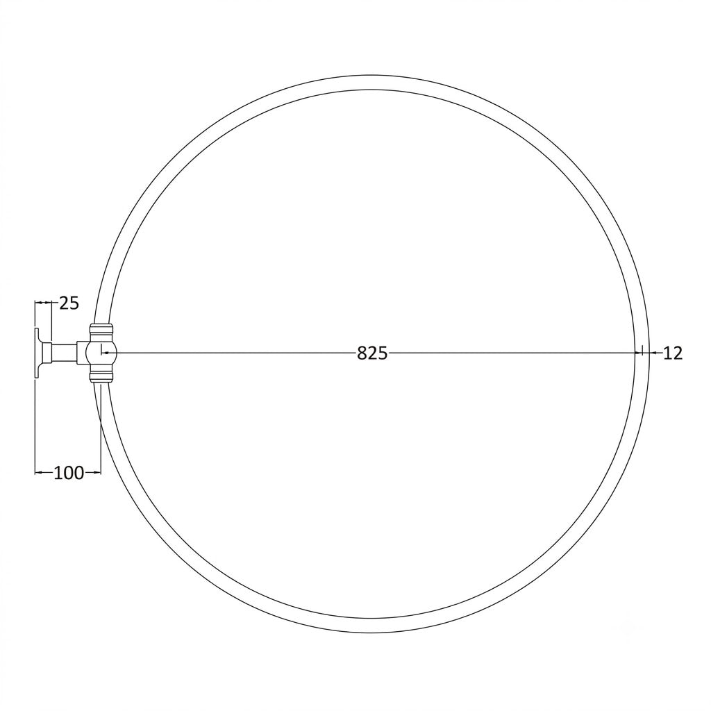 Circle Shower Curtain Ring - Chrome