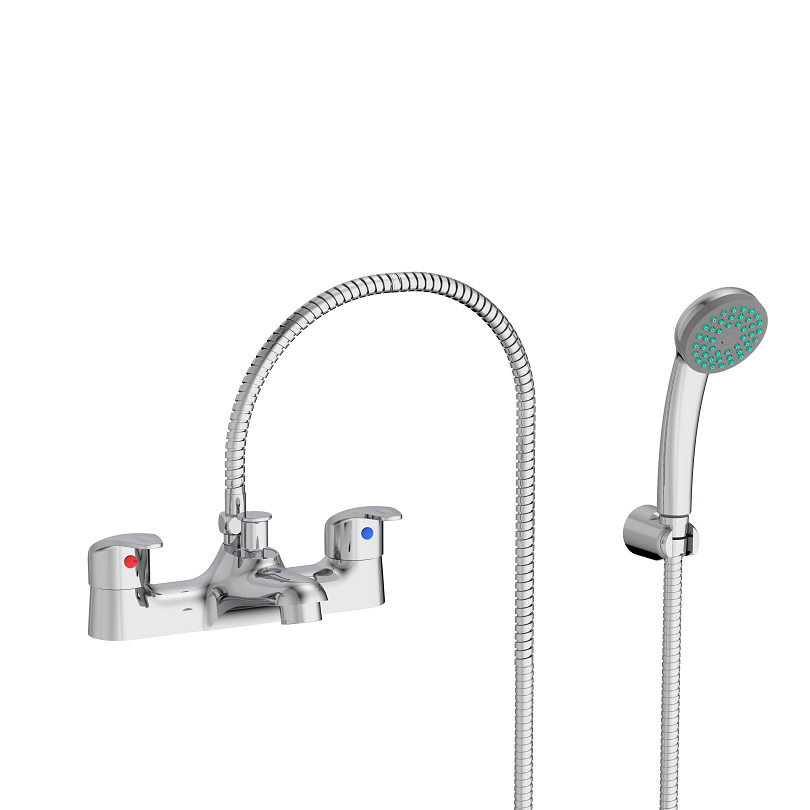 Luton Bath Shower Mixer Tap - Chrome