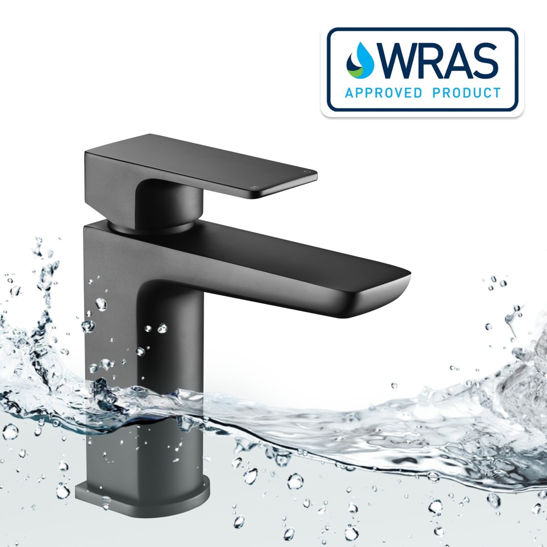Lagoon Soft Square Basin Mixer Tap with Push Button Waste