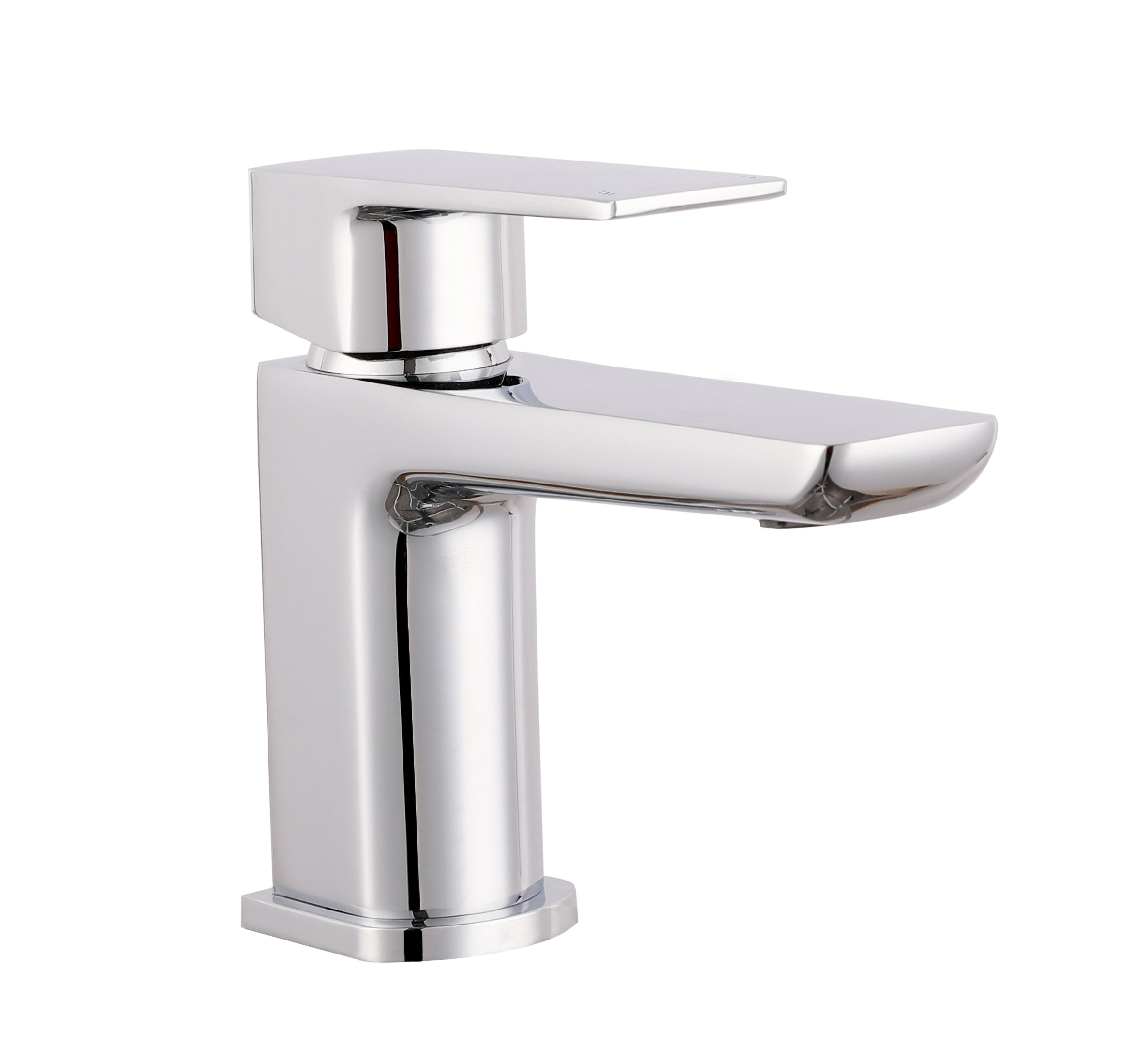 Lagoon Soft Square Mono Basin Mixer Tap with Push Button Waste