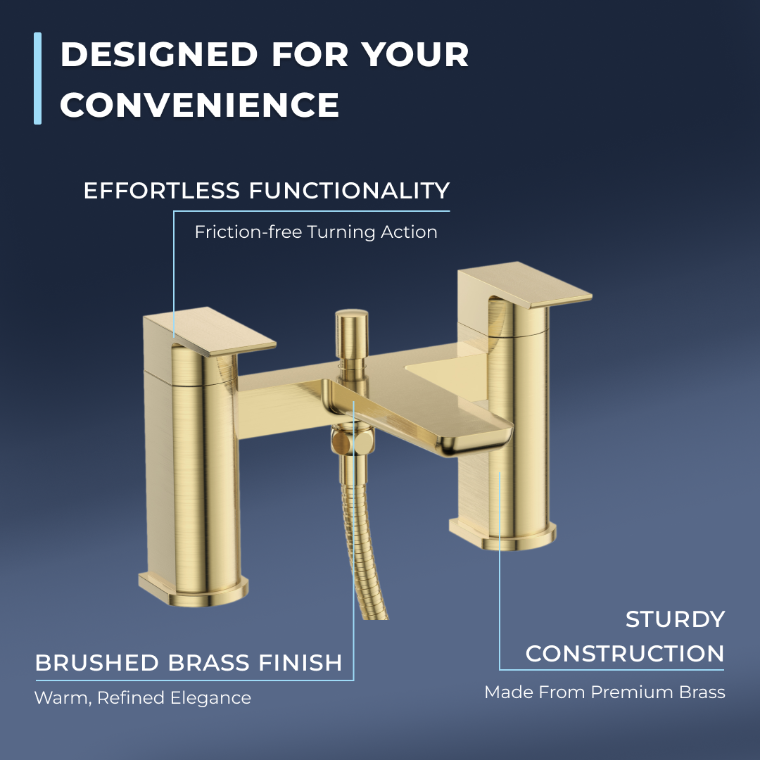 Lagoon Soft Square Bath Shower Mixer Tap