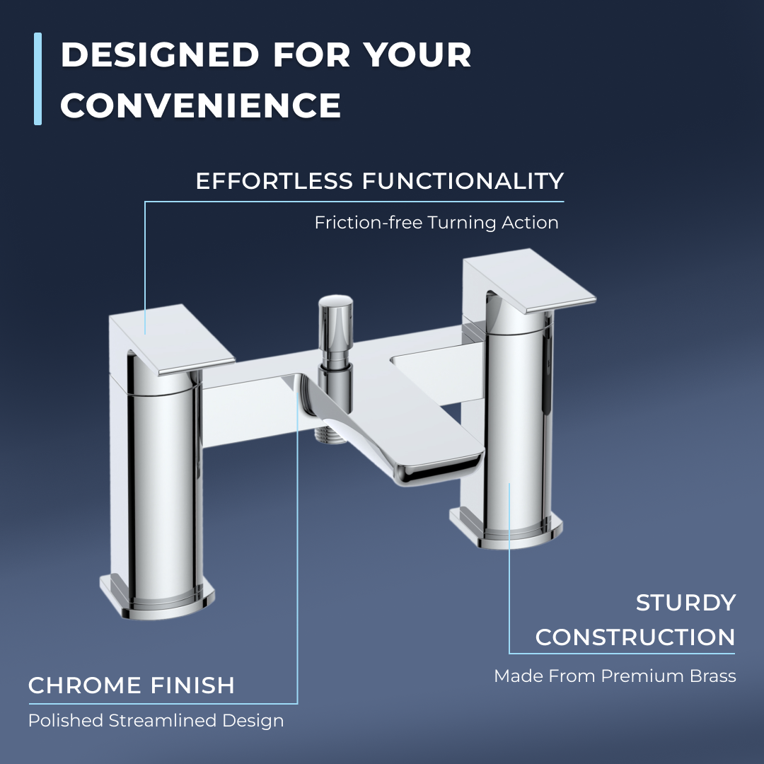 Lagoon Soft Square Bath Shower Mixer Tap