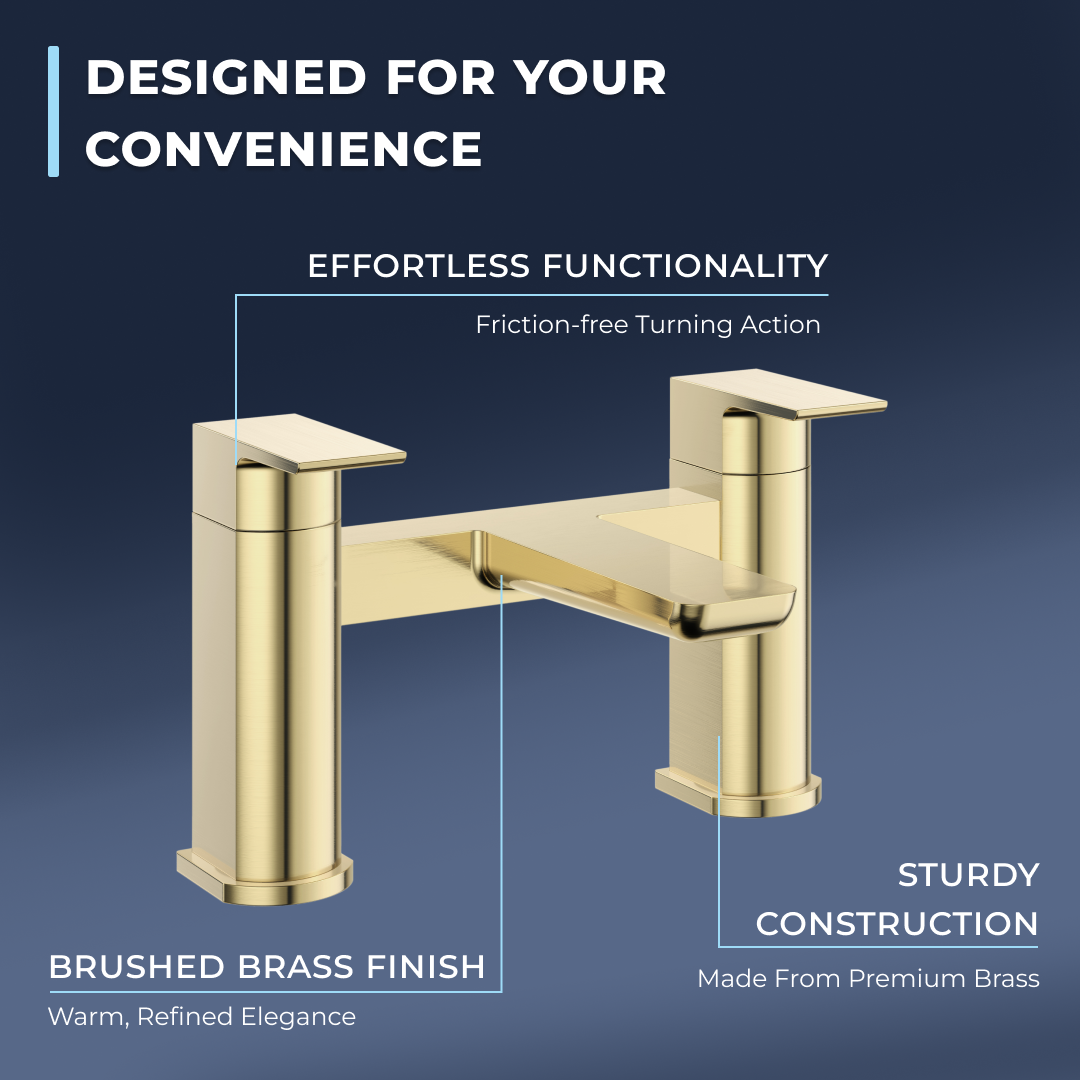 Lagoon Soft Square Bath Filler Tap