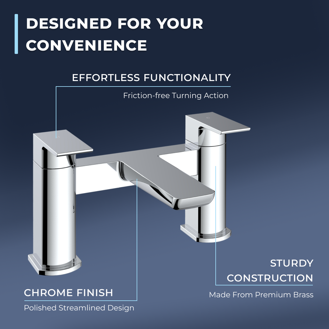 Lagoon Soft Square Bath Filler Tap