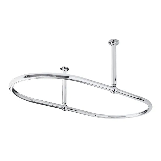 Elegant Oval Shower Curtain Rail – Chrome