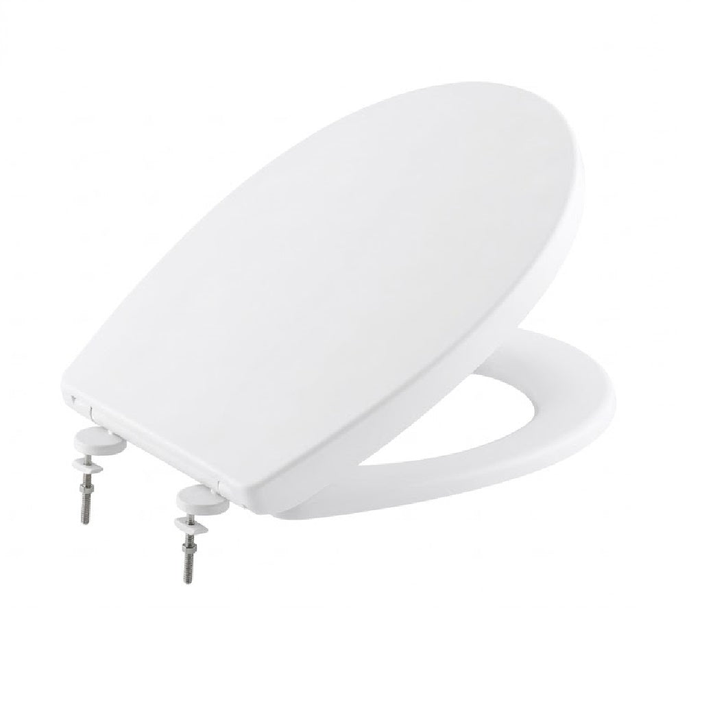 Basics Modern Round Soft Close Toilet Seat - White