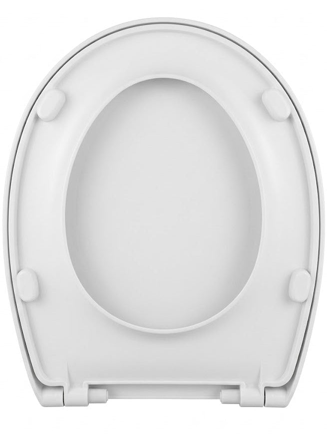 Basics Modern Round Soft Close Toilet Seat - White