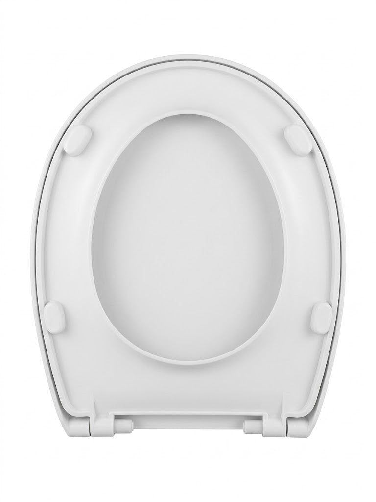Basics Modern Round Soft Close Toilet Seat - White