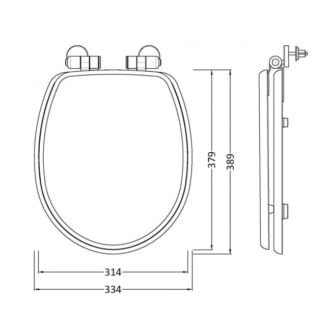 Classique Wooden Soft Close Toilet Seat - Gloss White