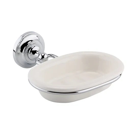 Novara Soap Dish - Chrome White