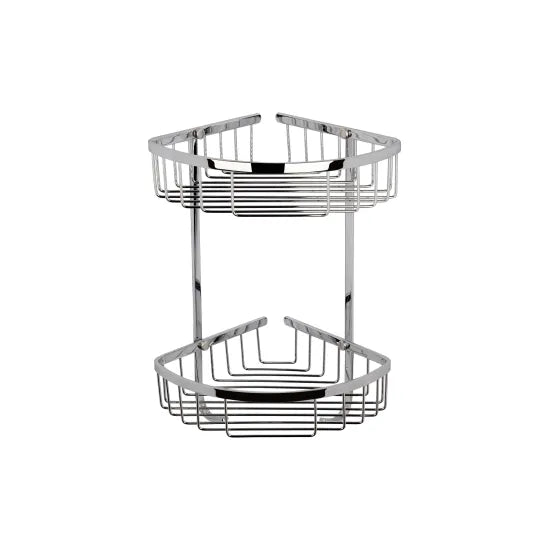 Savelle Large 2 Tier Corner Basket  - Chrome