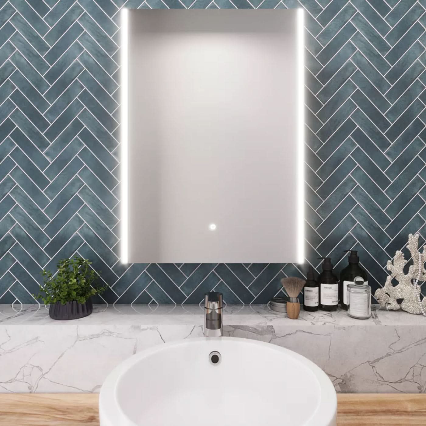 Root Non Illuminated Mirror Cabinet - 700mm x 500mm