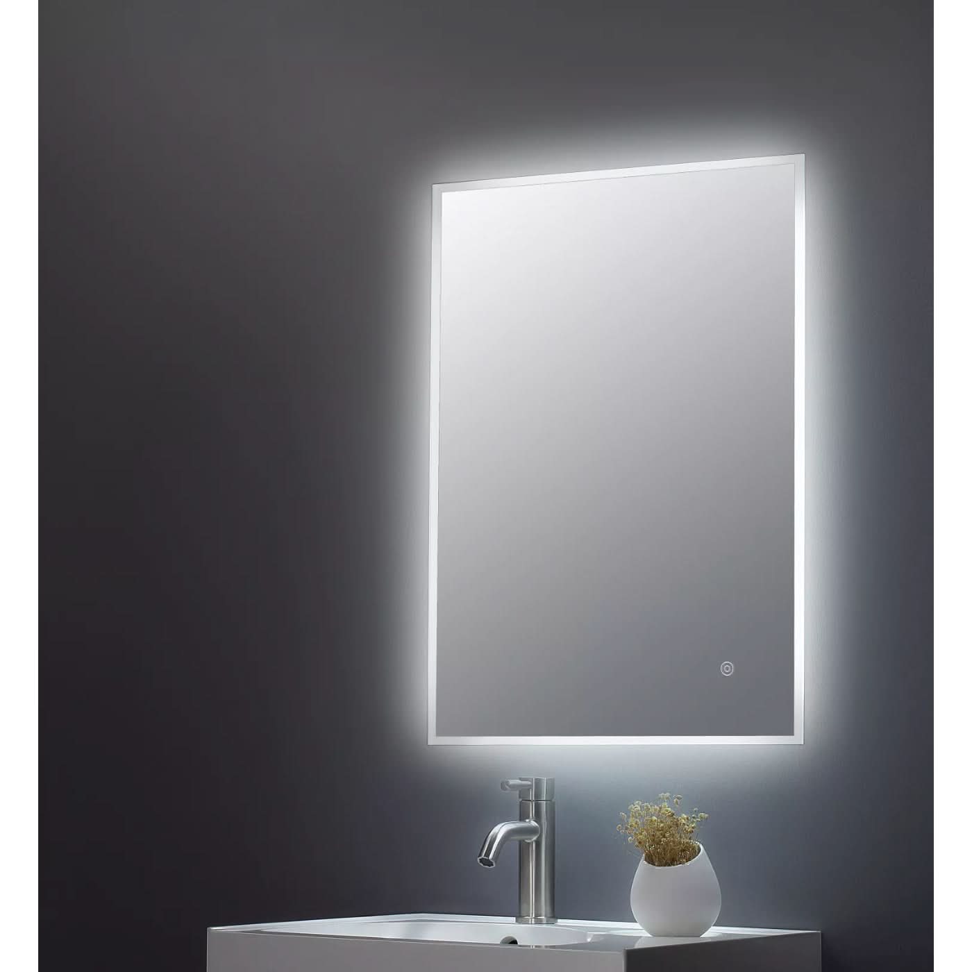 Echo Ambient Rectangular LED Touch Sensor Illuminated Mirror - 700mm x 500mm