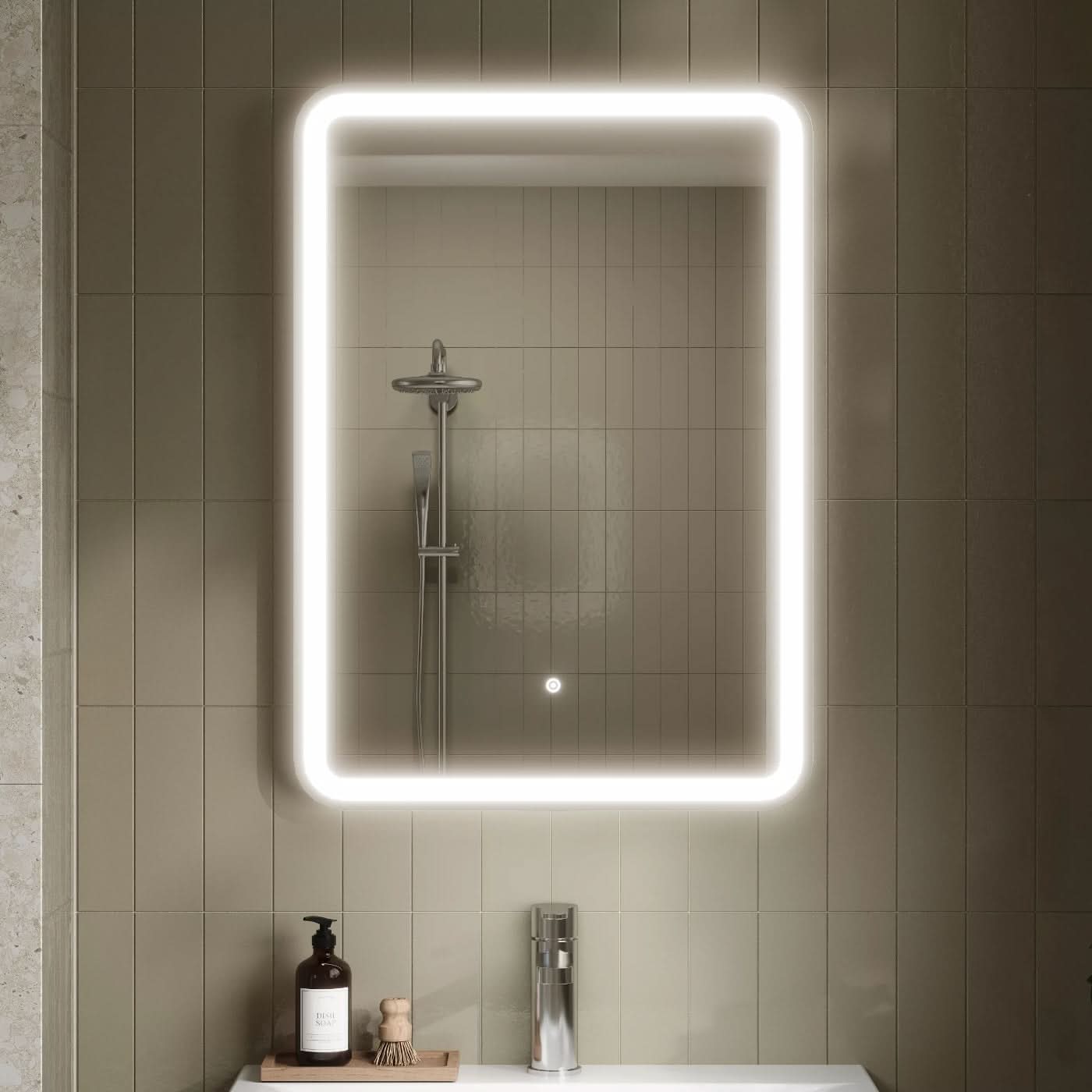 Harmony Framed Rectangular Illuminated Mirror - 700mm x 500mm