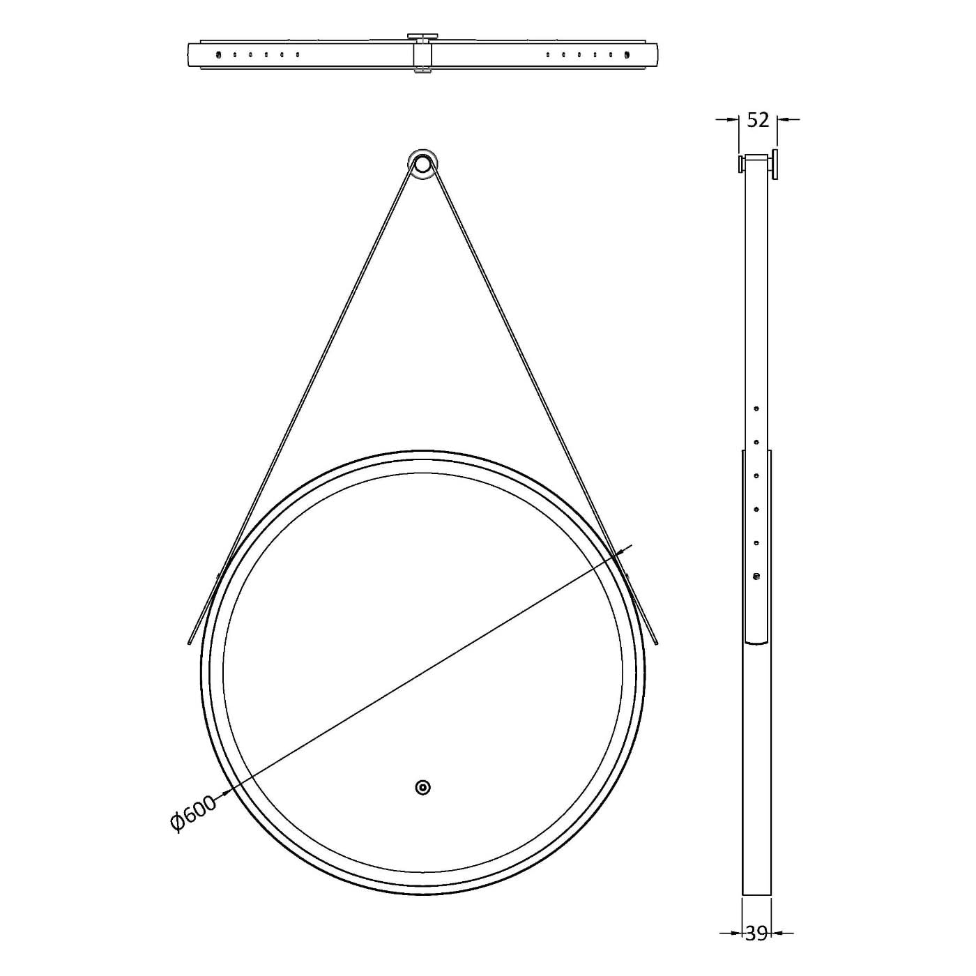 Aria Round Touch Sensor Framed Illuminated Mirror