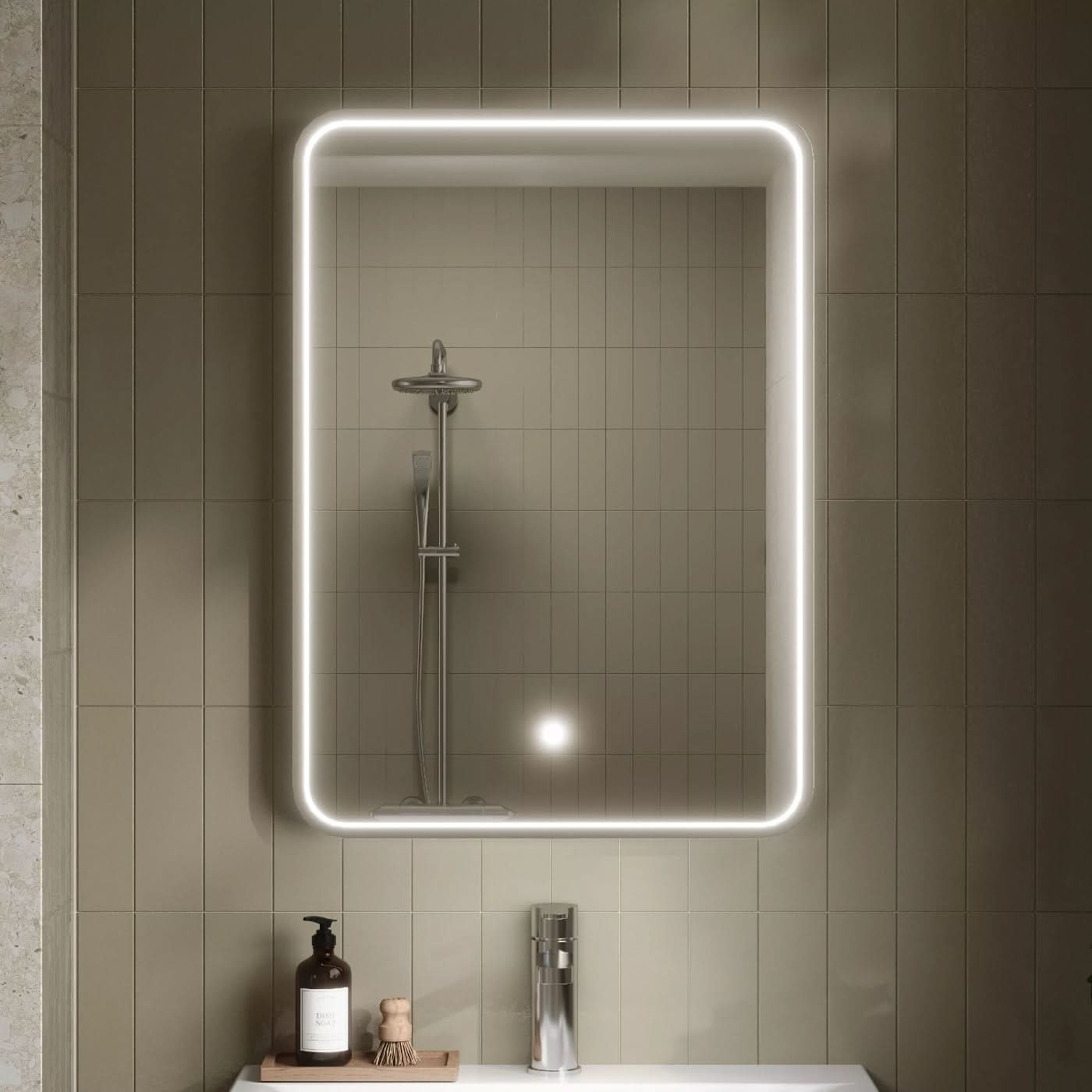 Icon Inset Frame Rectangular Illuminated Mirror - 700mm x 500mm