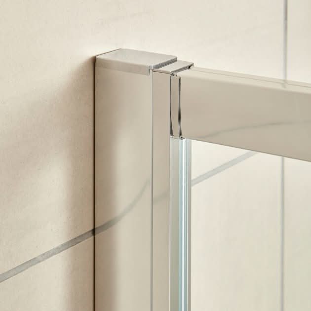 Oasis 8mm Glass 2 Door Offset Quadrant Shower Enclosure - Chrome