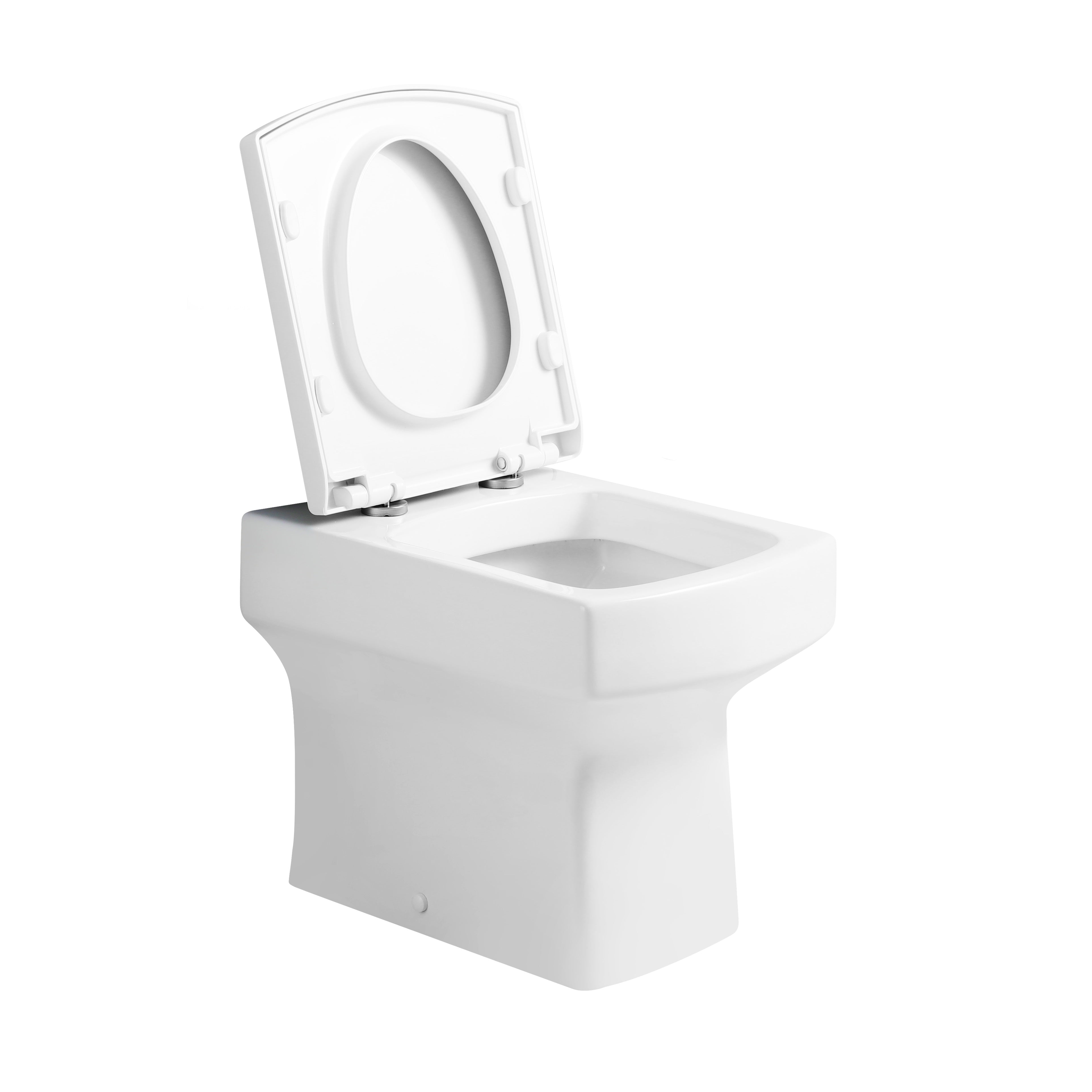 Messina Modern Back To Wall Toilet With Soft Close Seat & Concealed Cistern Option - White