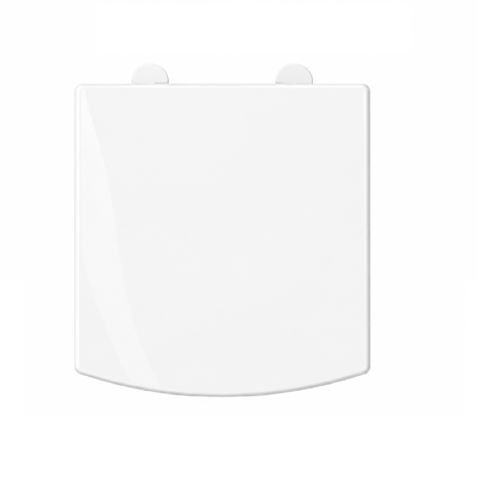 Messina Modern Square Soft Close Toilet Seat - White