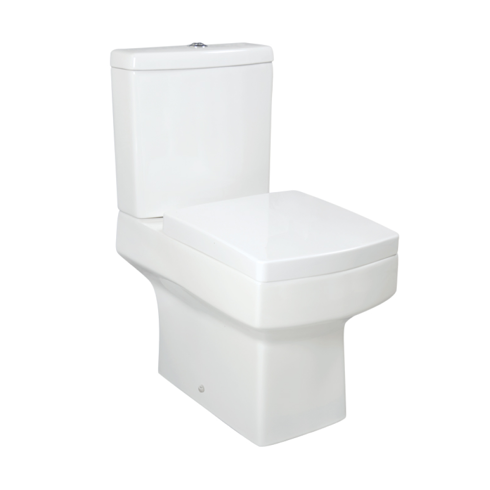 Messina  Close Coupled Toilet with Soft Close Seat & Cistern - White