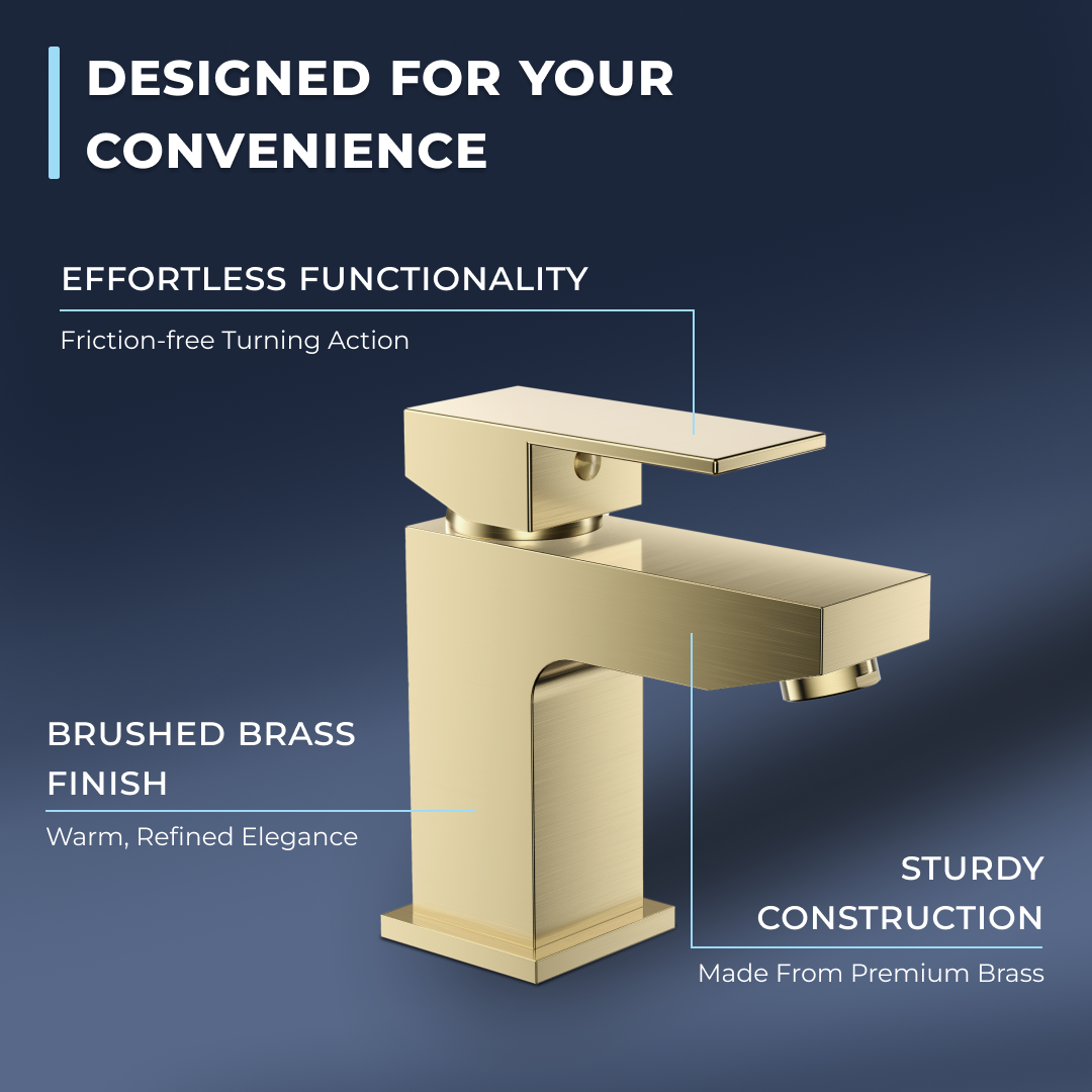 Mist Basin Mixer Tap with Push Button Waste