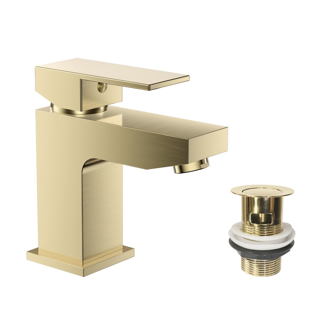 Mist Basin Mixer Tap with Push Button Waste