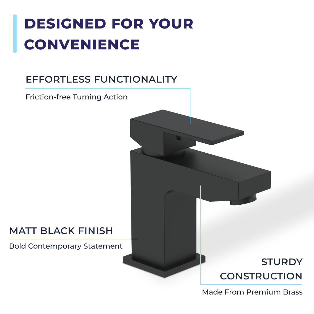 Mist Basin Mixer Tap with Push Button Waste