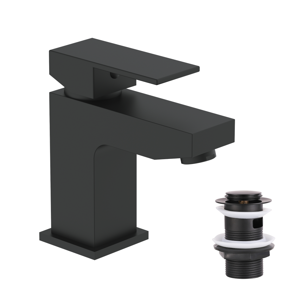 Mist Basin Mixer Tap with Push Button Waste