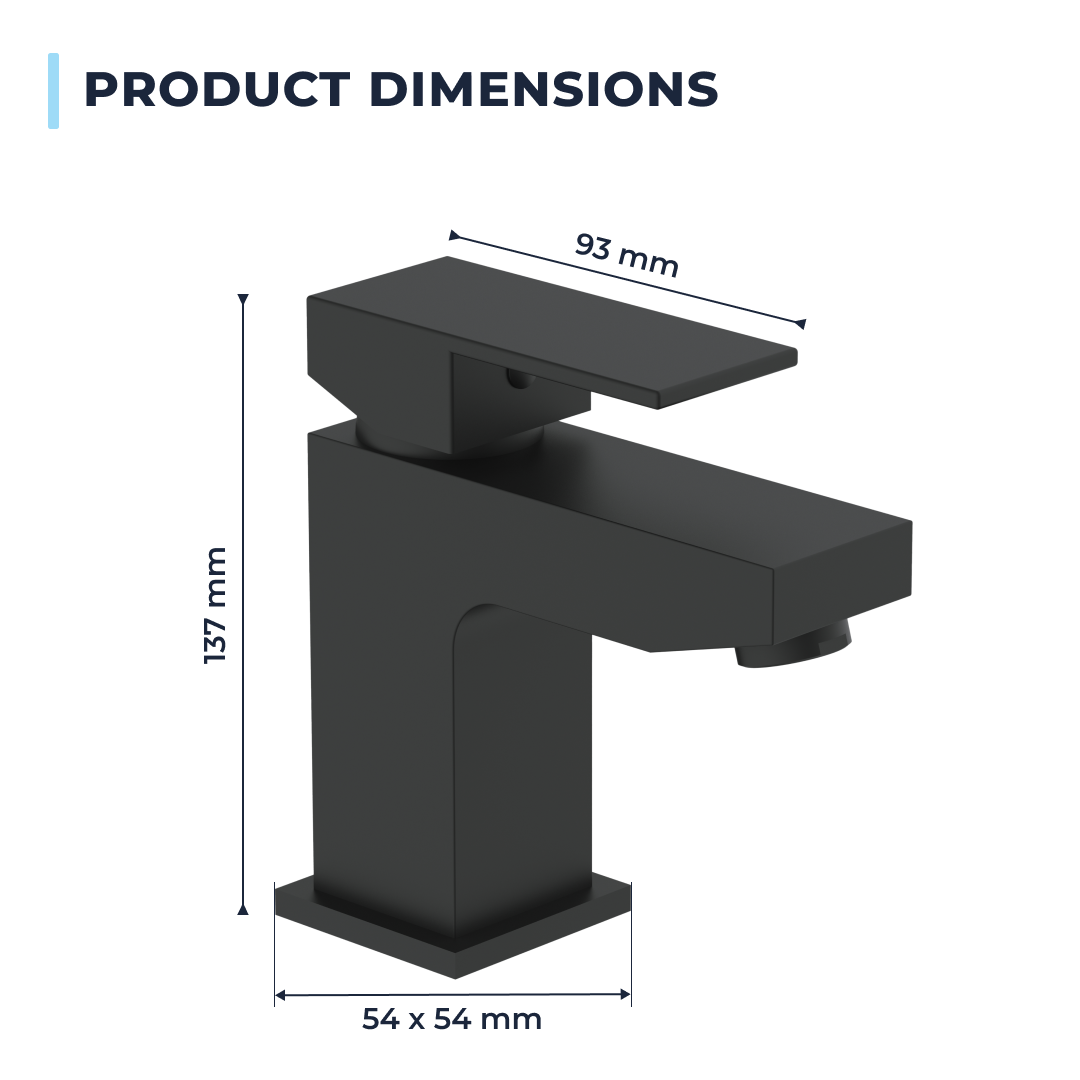 Mist Mono Basin Mixer Tap with Push Button Waste