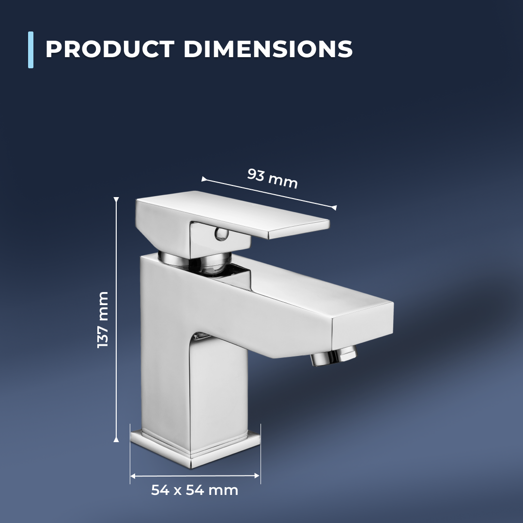 Mist Mono Basin Mixer Tap with Push Button Waste