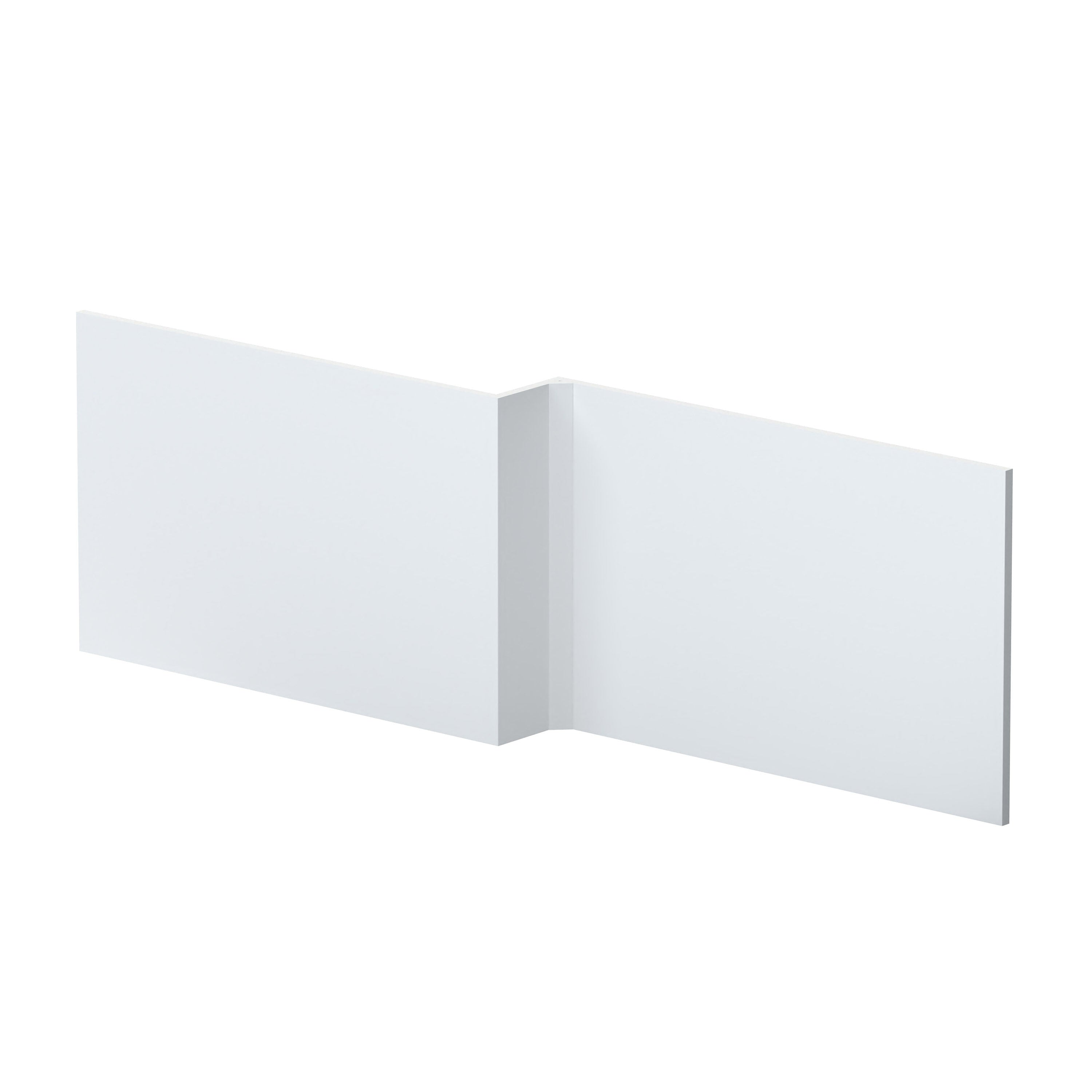 Crosswater L-Shaped Square Shower Bath Front Panel - 1700mm