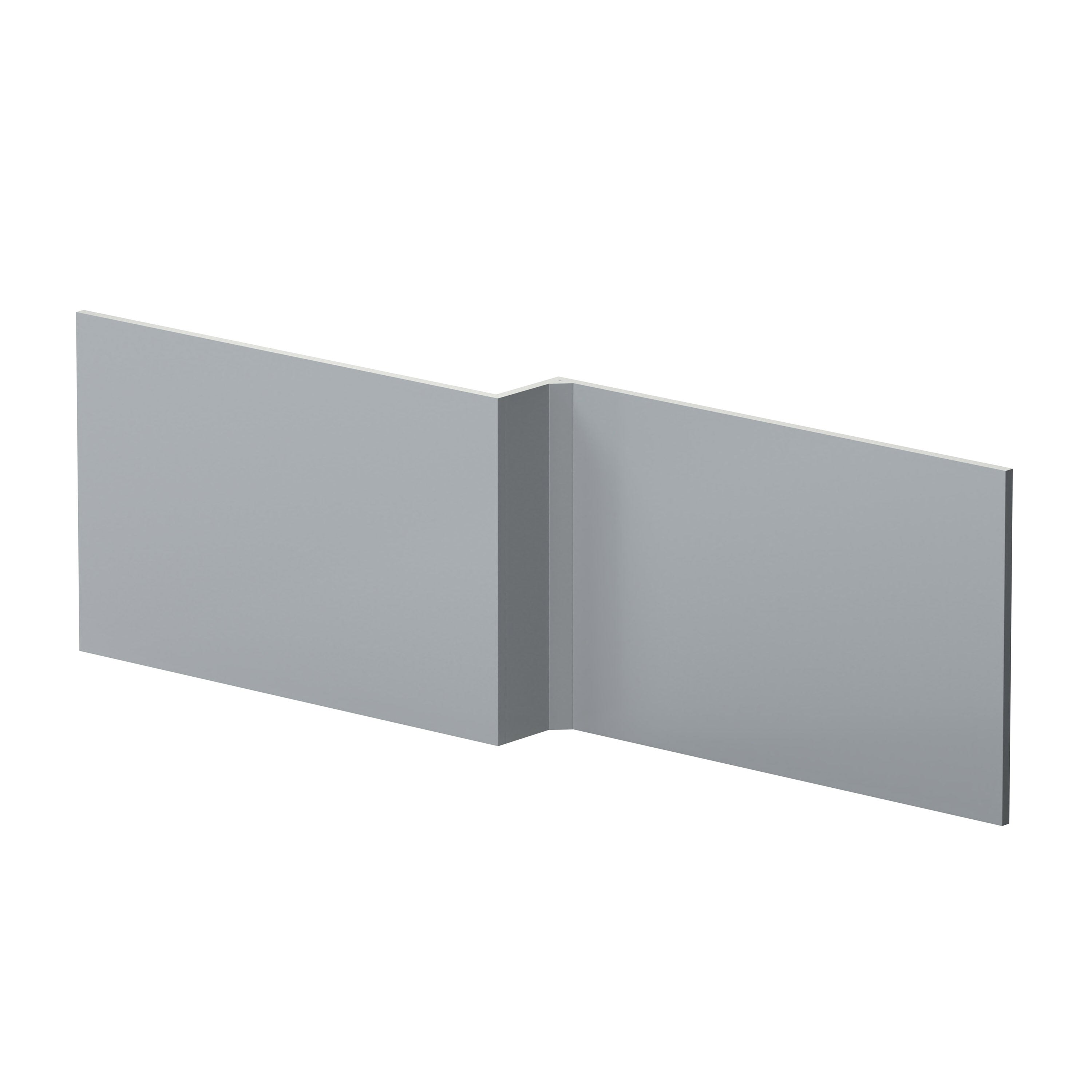 Crosswater L-Shaped Square Shower Bath Front Panel - 1700mm