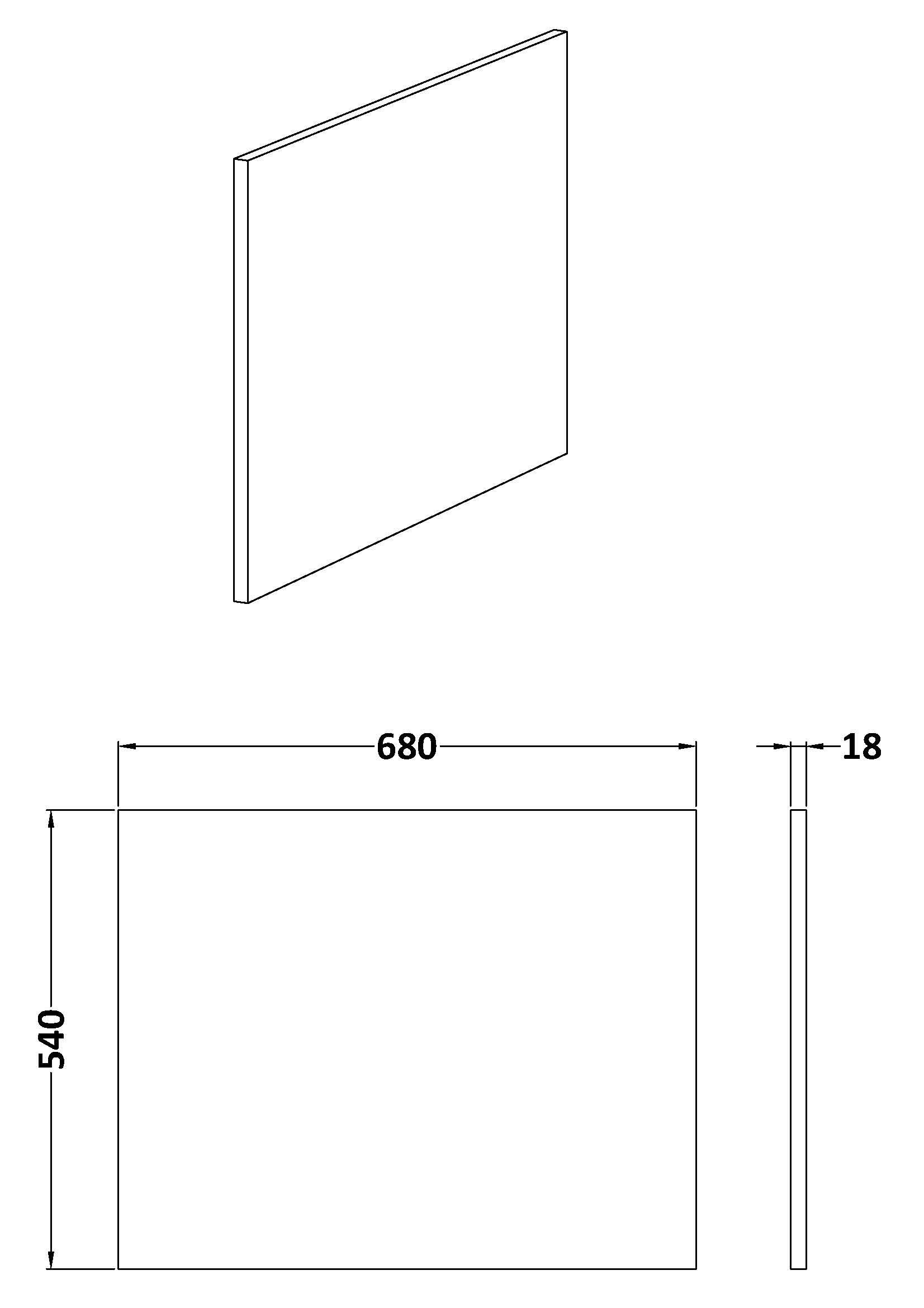 Crosswater Square End Bath Panel