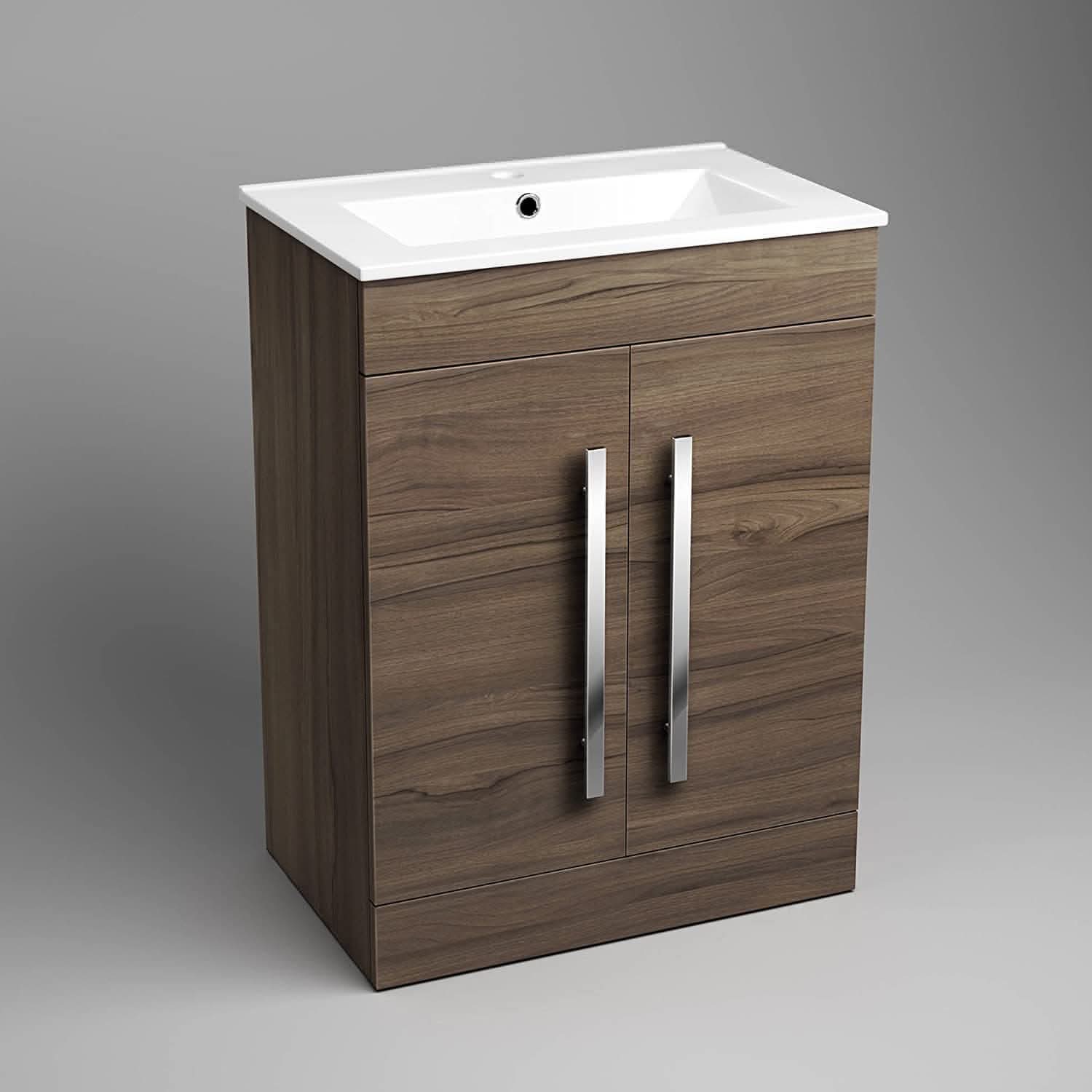 Avon 2 Door Floorstanding Vanity Unit With Basin - 615mm x 815mm - 1 Tap Hole