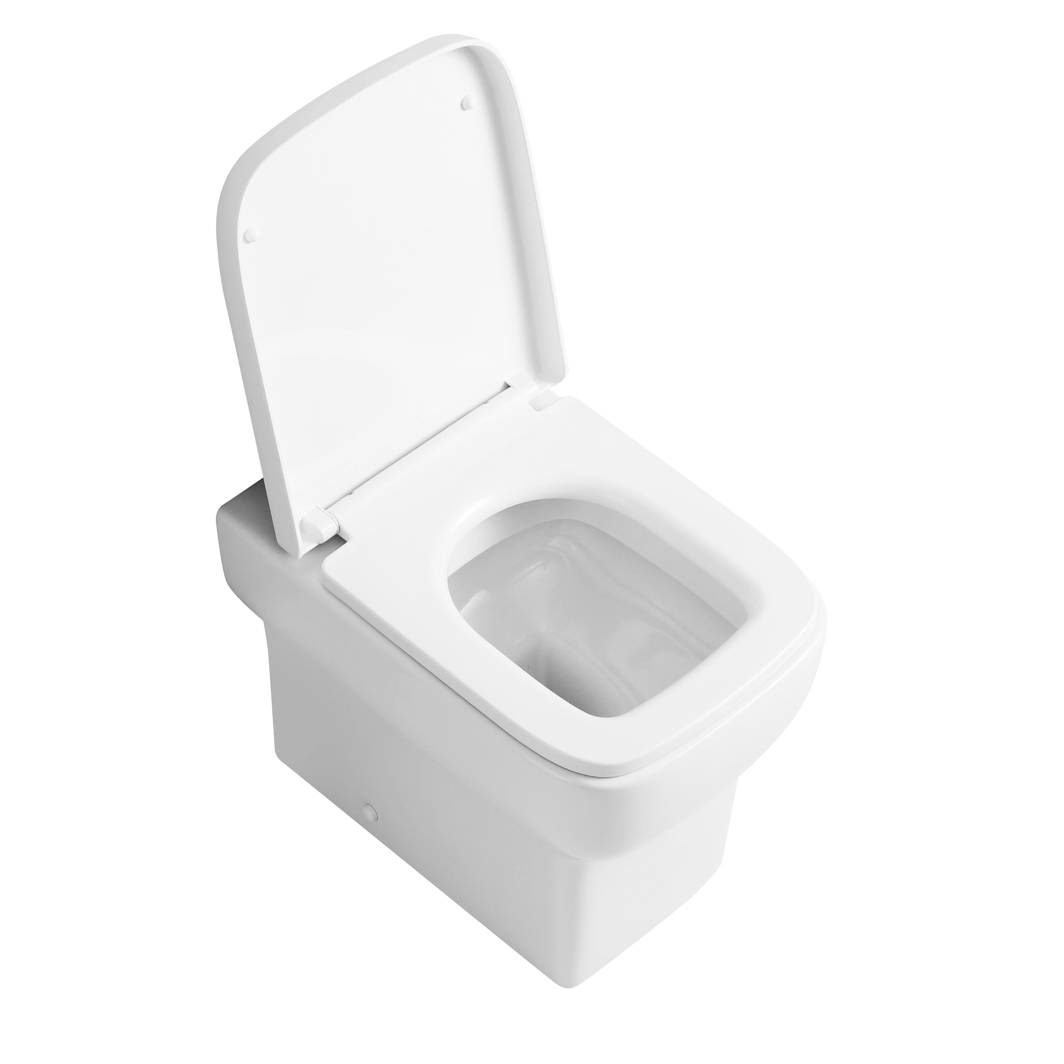 Naples Short Projection Back to Wall Toilet With Soft Close Toilet Seat - White