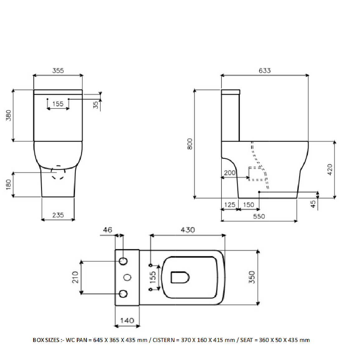 Naples Close Coupled Toilet And Full Pedestal Basin Suit - White
