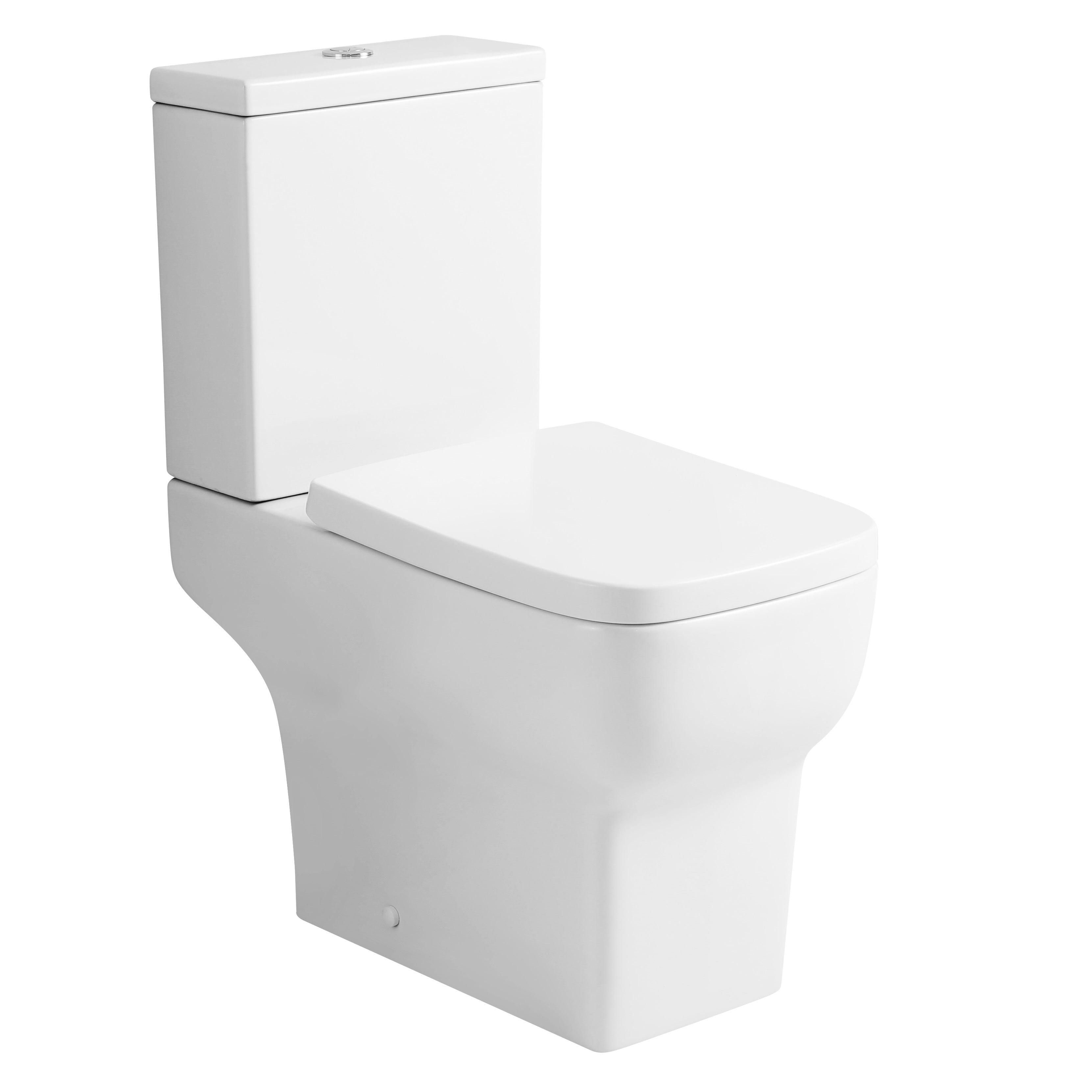 Naples Close Coupled Toilet And Cloakroom Wall Hung Basin Suit - White