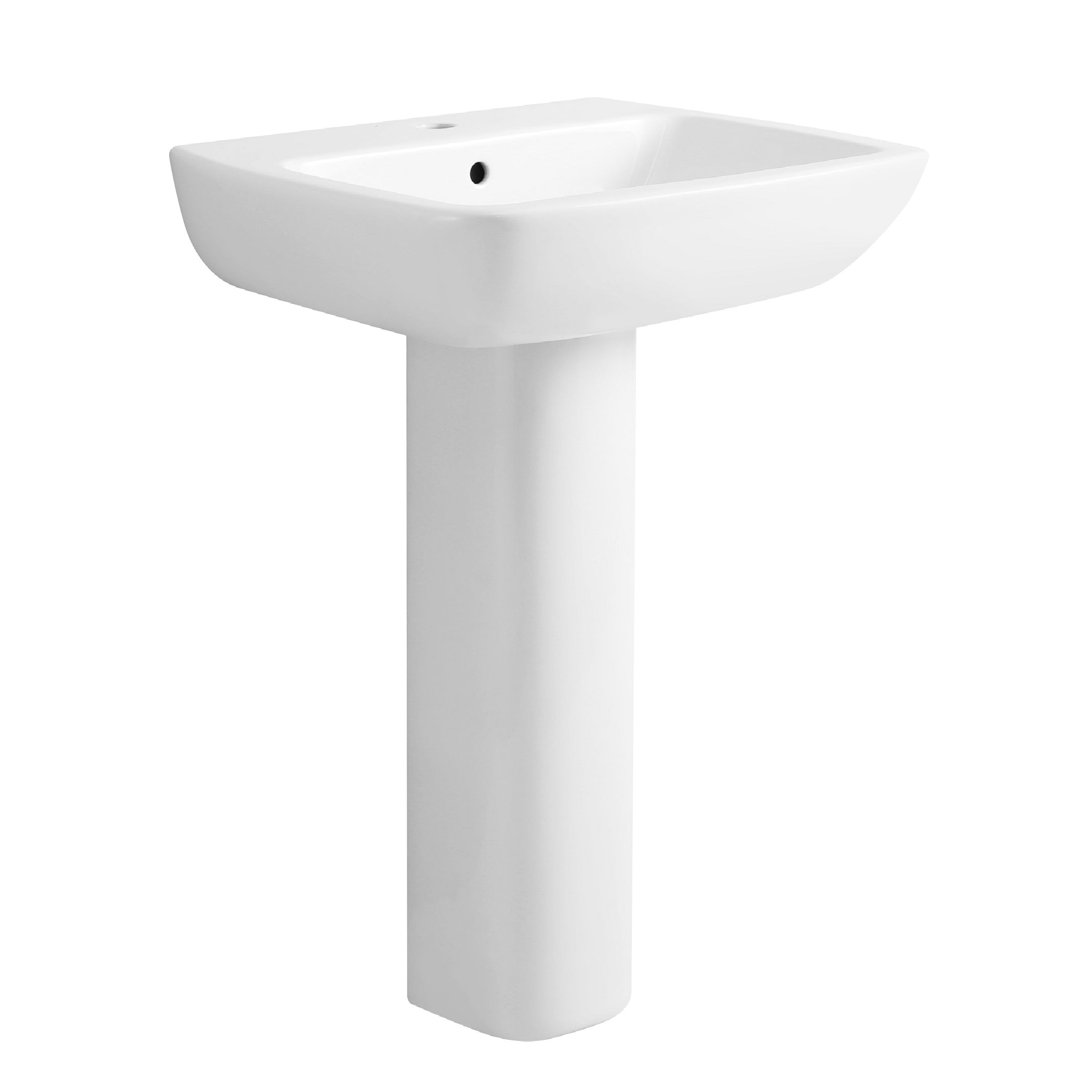 Naples Close Coupled Toilet And Full Pedestal Basin Suit - White