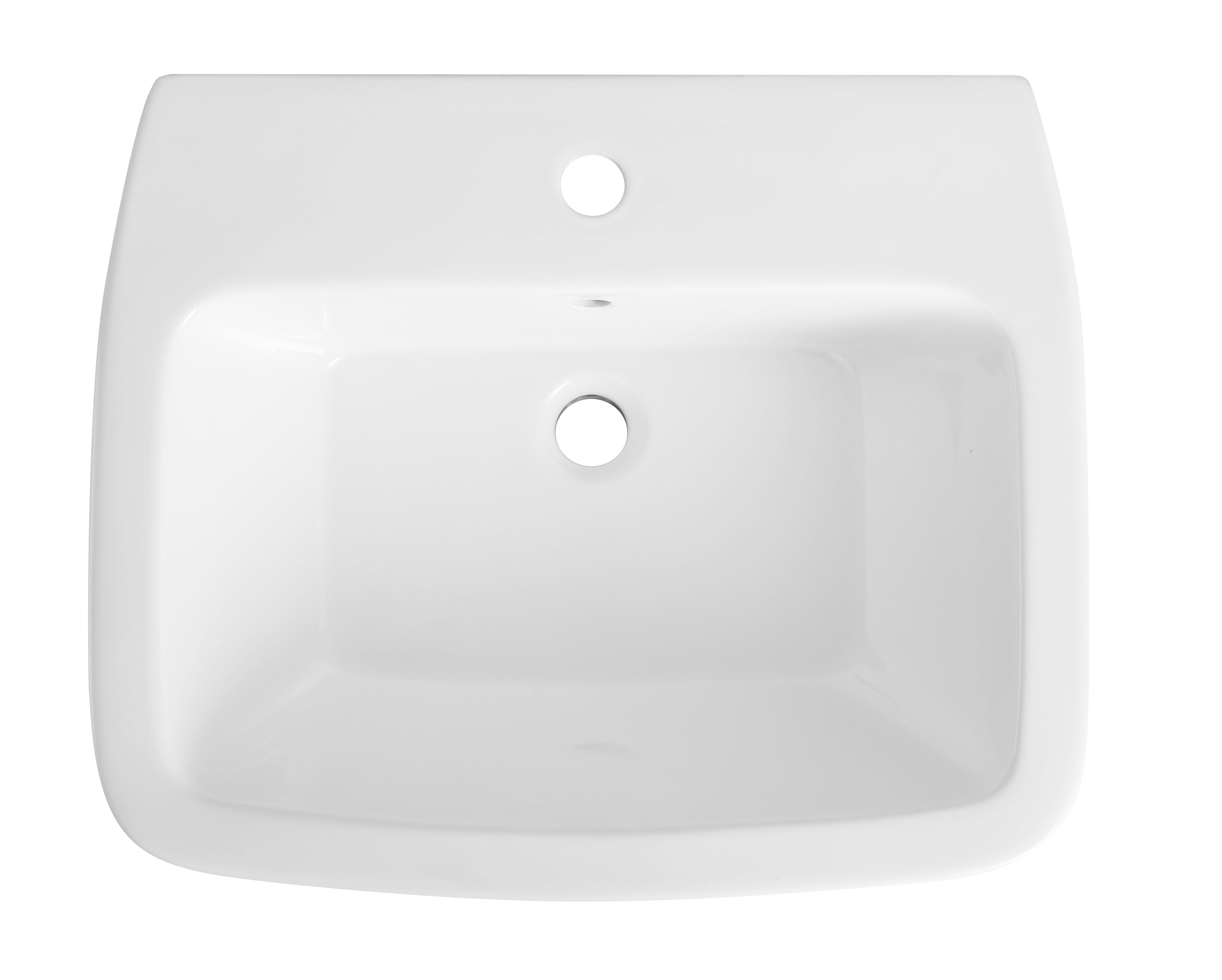 Naples Basin with Full Pedestal - 1 TH - White