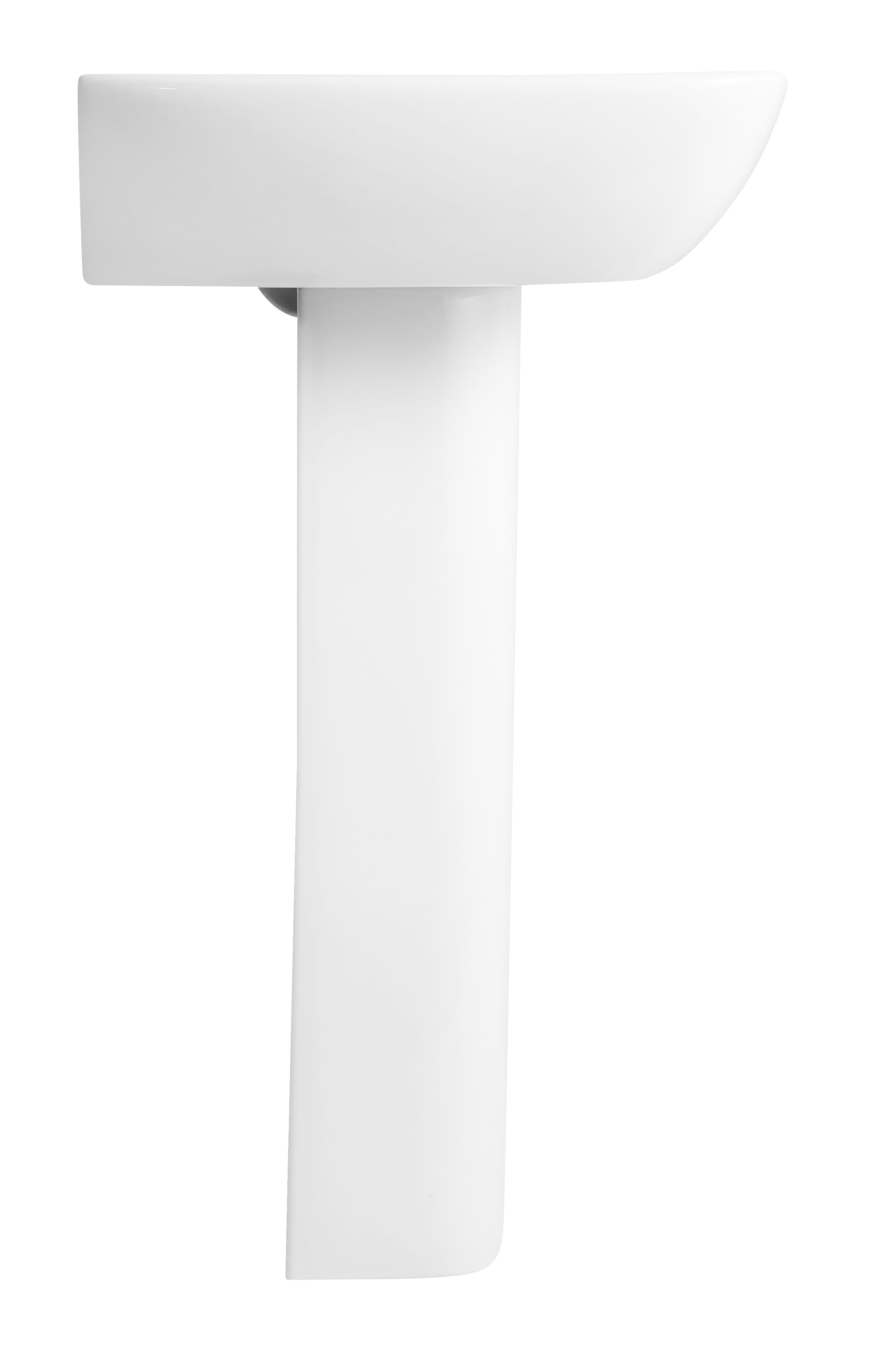 Naples Basin with Full Pedestal - 1 TH - White