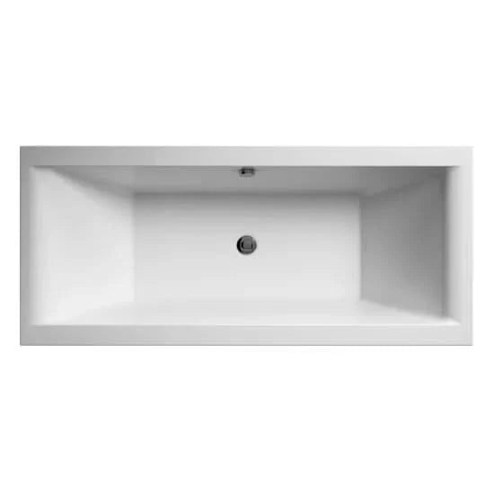Harrington Straight Double Ended Rectangular Bath With Legs - White