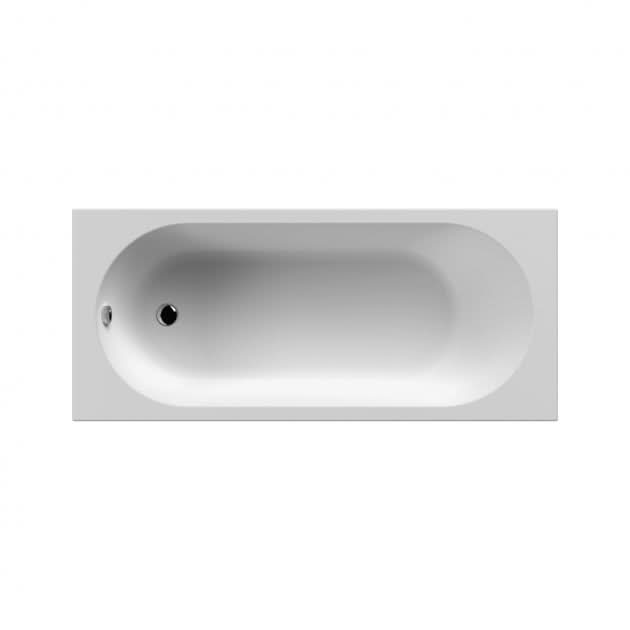 Echo Round Straight Single Ended Bath with Legs - 1700mm x 700mm - White