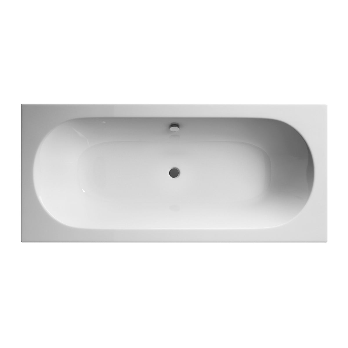 Thornbury Round Double Ended Rectangular Bath With Legs - White