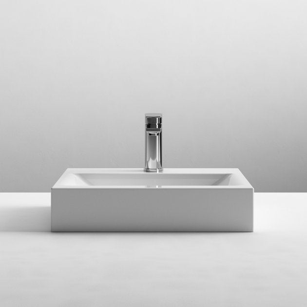 Serenity Rectangular Countertop Basin - 460mm Wide - 1 TH - White