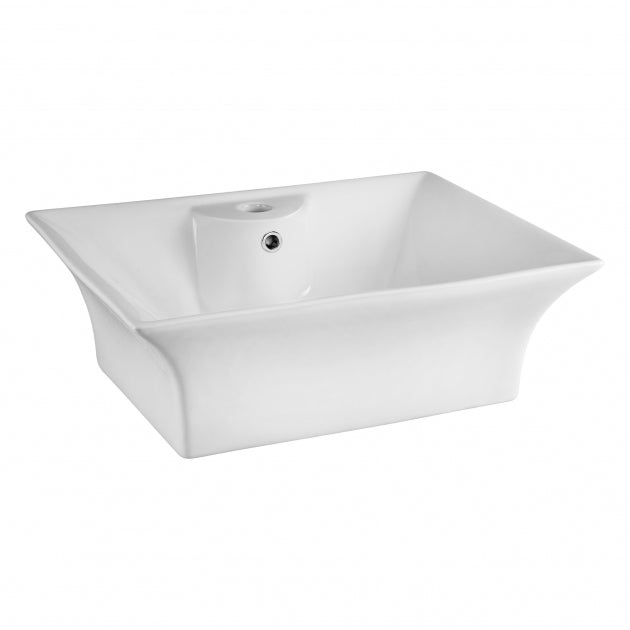 Serenity Square Countertop Basin - 496mm Wide - 1 TH - White