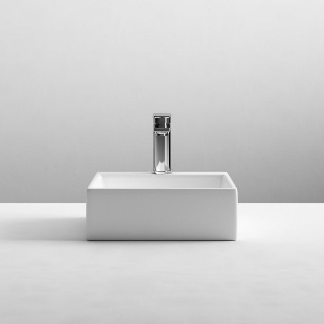 Serenity Rectangular Countertop Basin - 335mm Wide - White