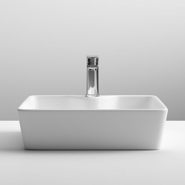 Serenity Rectangular Countertop Basin - 485mm Wide - 1 TH - White