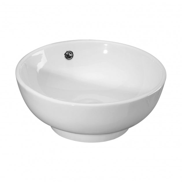 Serenity Round Countertop Basin - 410mm Wide - White